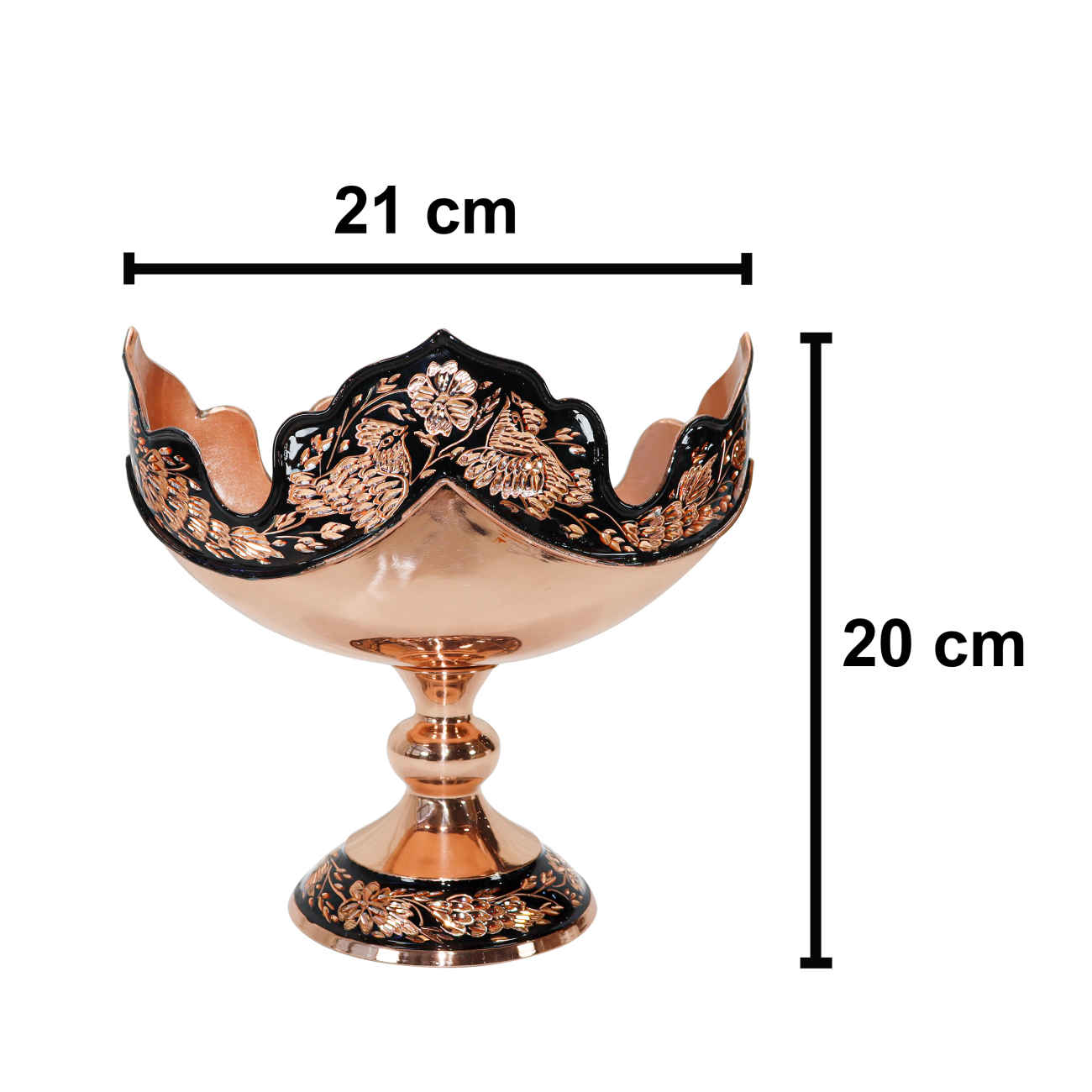 Bol décoratif en cuivre persan – Design artisanal élégant pour votre table