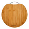 Planche à découper et à servir en bois de bambou – Avec poignée en métal