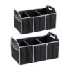 Organisateur de Coffre Voiture - Durable & Pliable, Facile à Transporter, Lot de 2