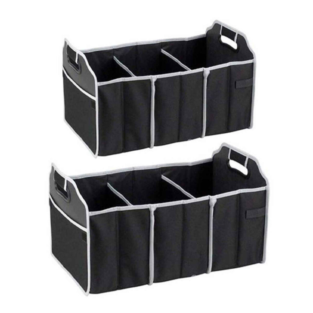 Organisateur de Coffre Voiture - Durable & Pliable, Facile à Transporter, Lot de 2