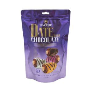 Dattes enrobées de chocolat avec amandes – 250g (x6)