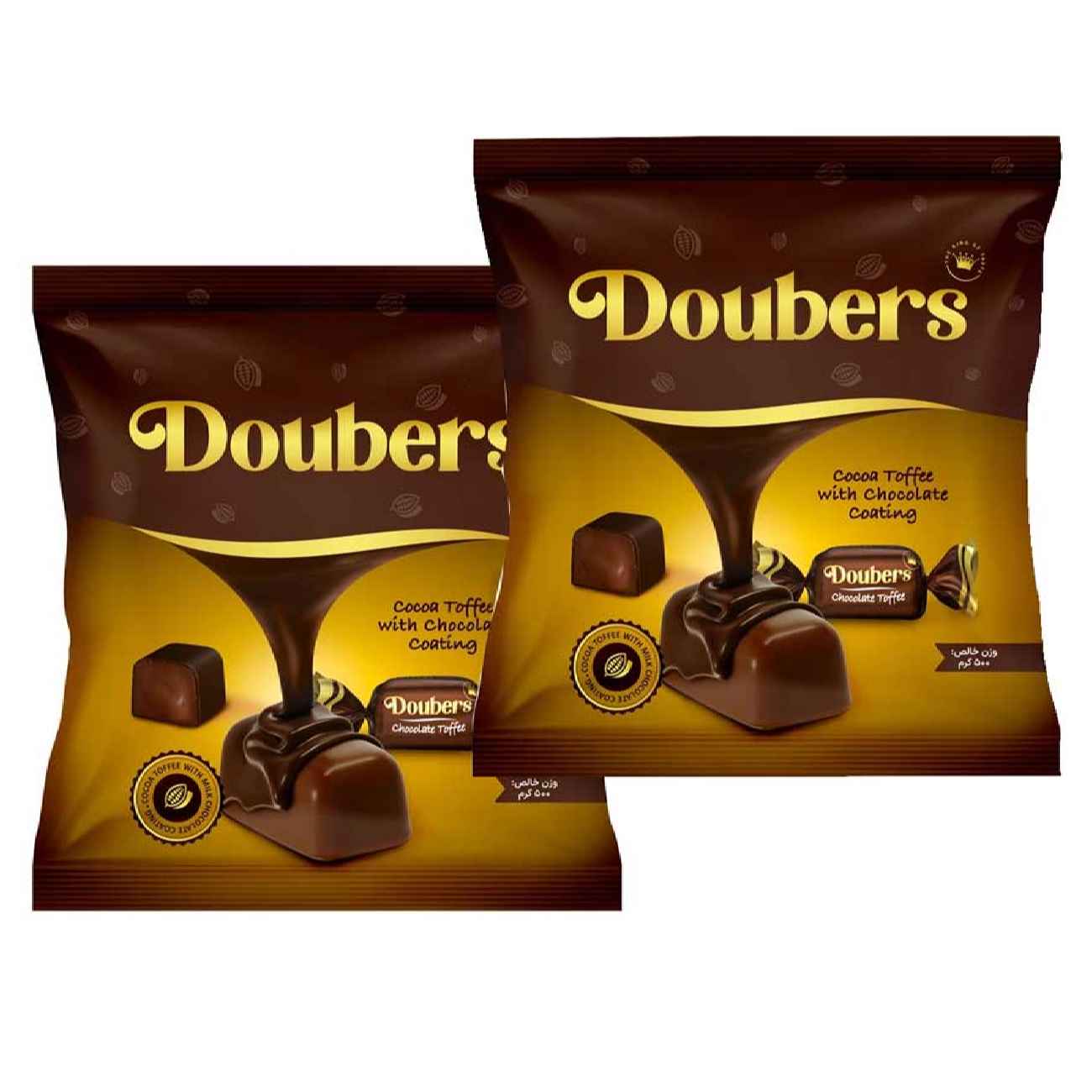 Toffee au cacao avec enrobage au lait – Convient aux amateurs de toffee 500g (x2)