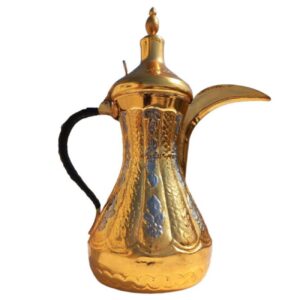 Cafetière traditionnelle arabe en laiton pour préparer le Qahwa et le café arabe – Modèle Fereshteh