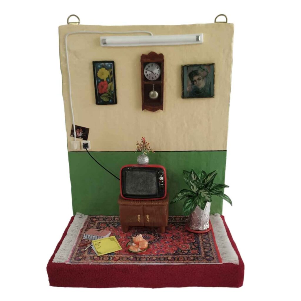 Figurine décorative - Salon vintage coin cosy d'antan