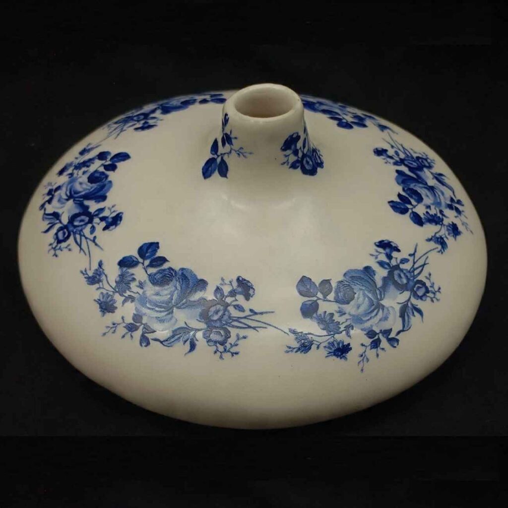 Vase en céramique persane décoratif modèle Moonlight, design floral.