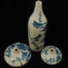 Vases en céramique persane décoratifs pour tiges, design oiseau et fleur, pour cadeau ou déco (x3).