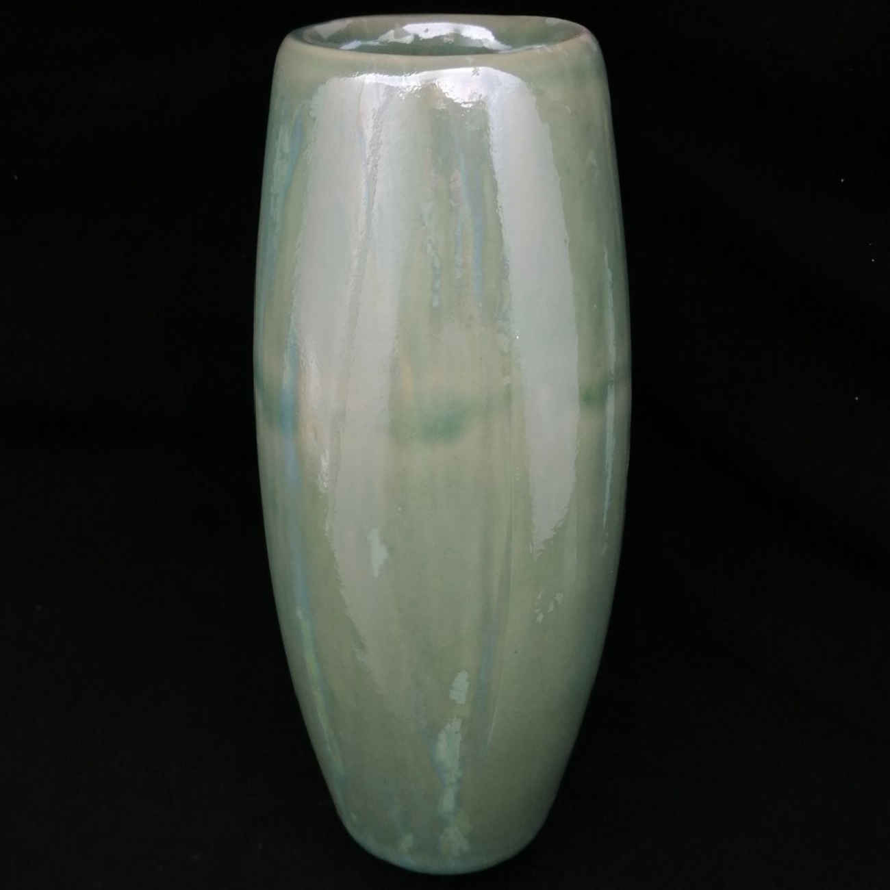 Vase décoratif en céramique persan avec design calligraphie en vert