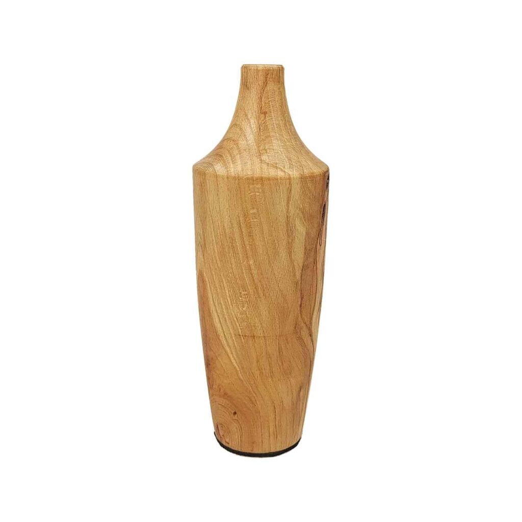 Vase en bois décoratif à fleur unique - Parfait pour les fleurs ou comme œuvre d'art.