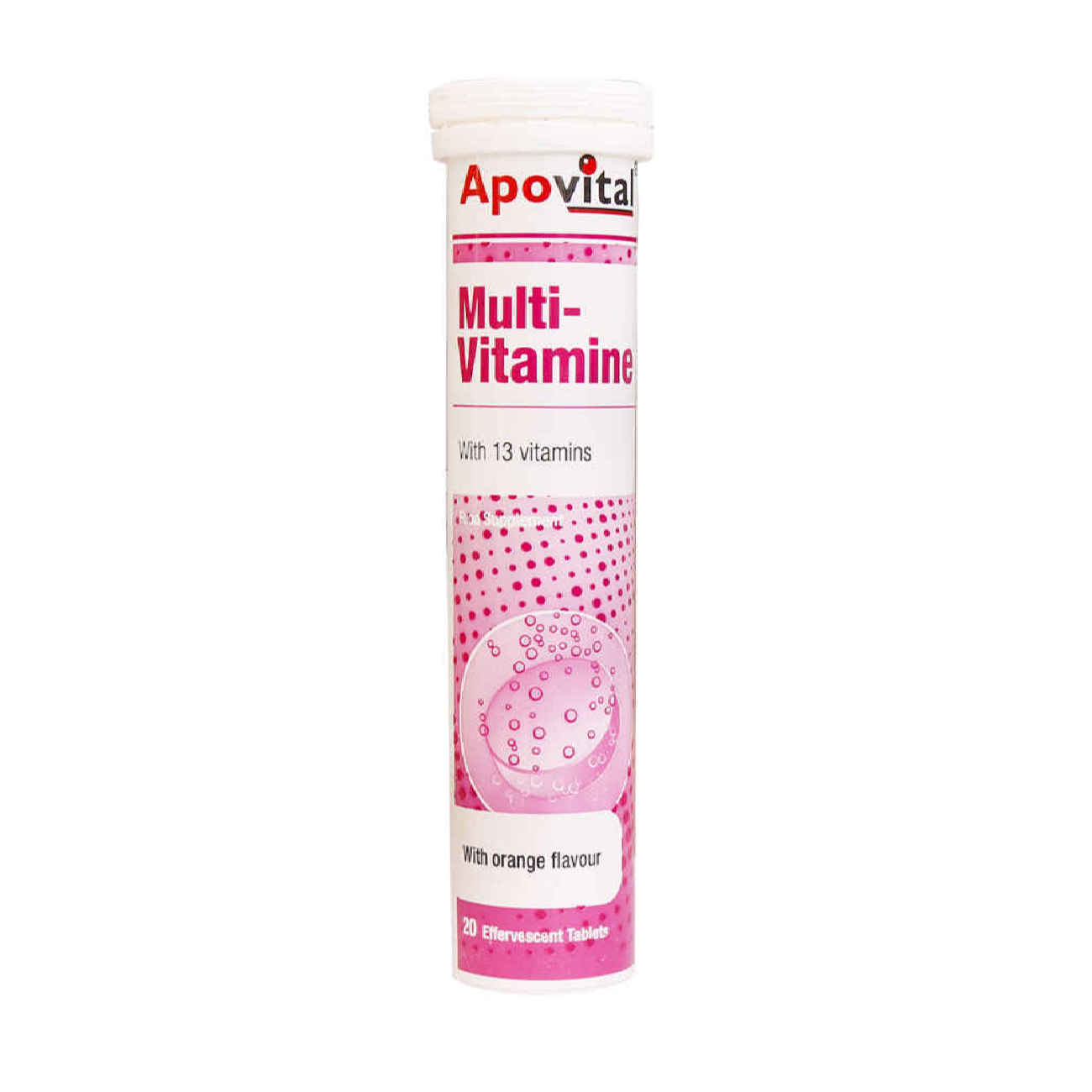 Comprimé effervescent multivitaminé au goût d'orange - Paquet de 1 et 20 comprimés