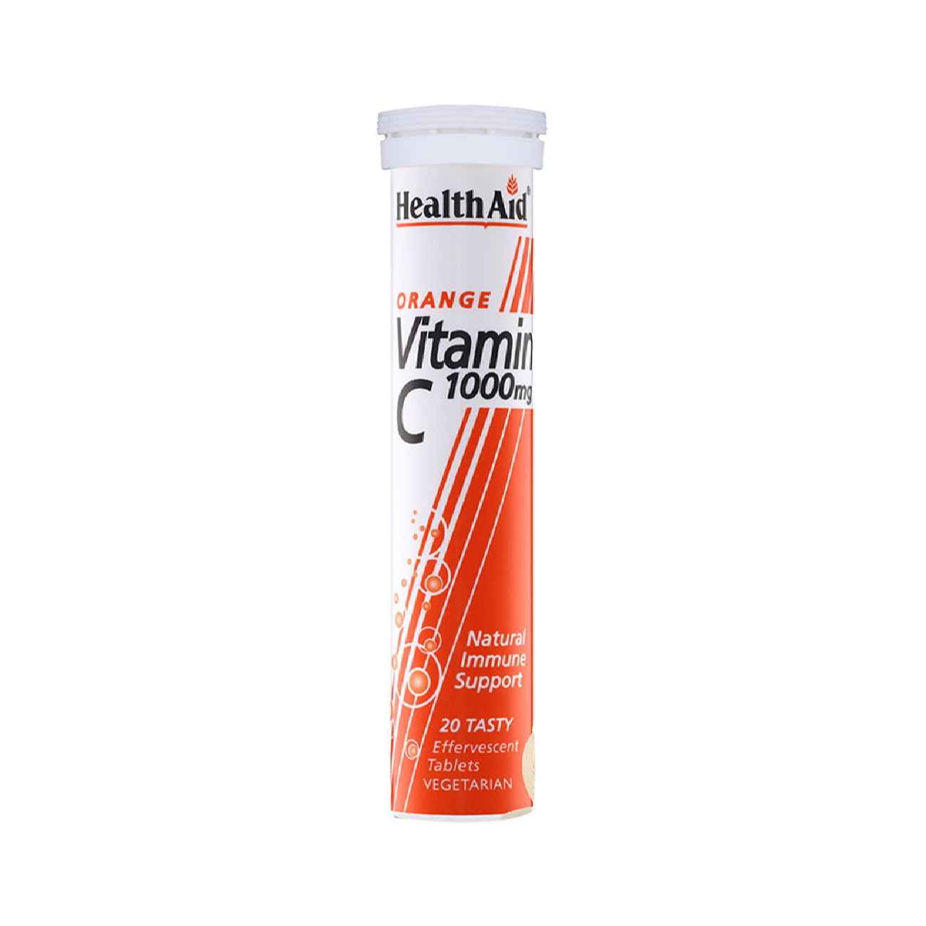 Comprimé effervescent de vitamine C - Renforce le système immunitaire avec le goût d'orange - Paquet de 1 et 20 comprimés
