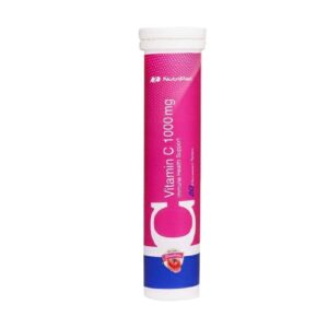 Comprimé effervescent de vitamine C pour la routine de bien-être quotidien avec le goût de fraise, pièce de 20