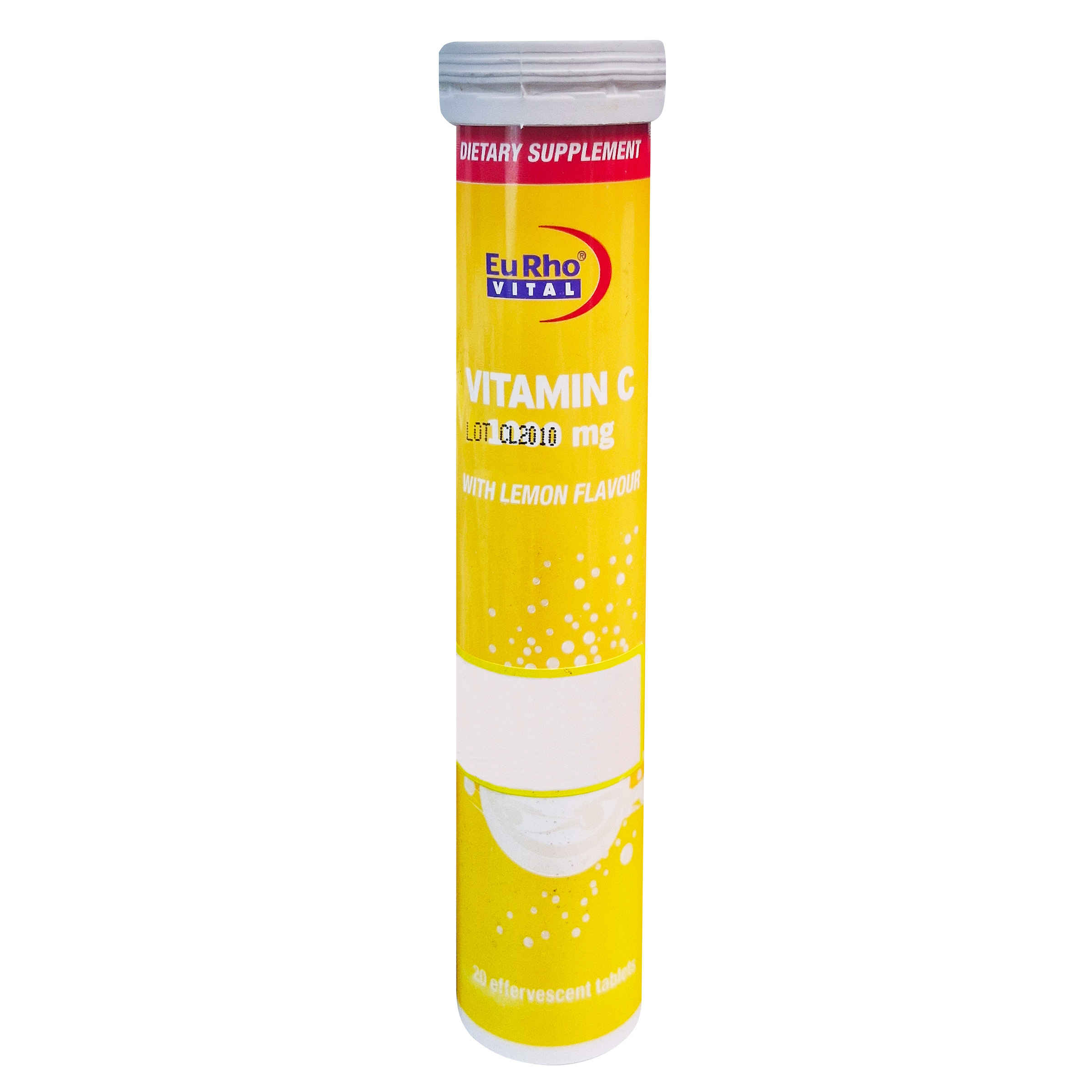 Comprimé effervescent de vitamine C pour votre routine quotidienne - au goût de citron et 20 comprimés