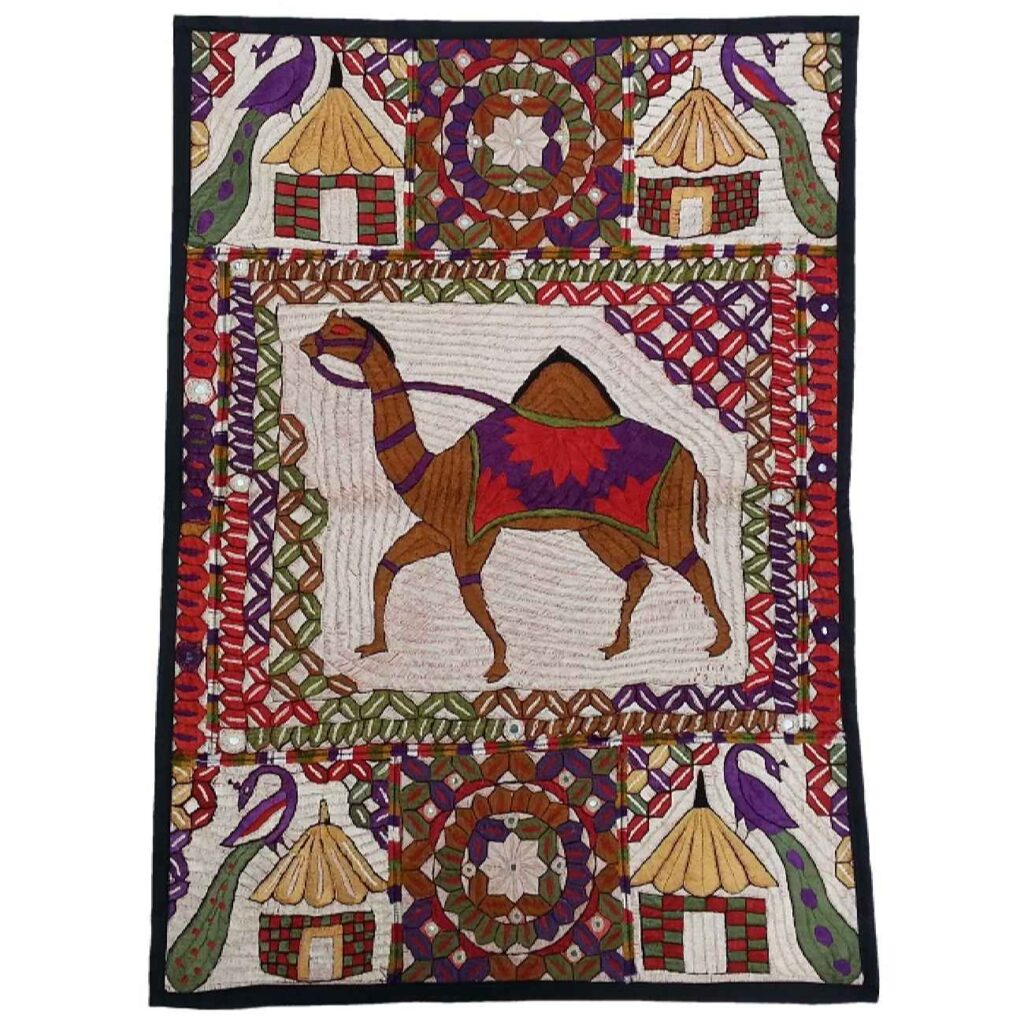 Élégante Nappe Brodée Artisanale - Décor Parfait pour Votre Table à Manger