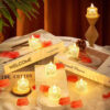 Bougie LED élégante de Noël - Chaleur et éclat vacillant pour les fêtes (ensemble de 2)
