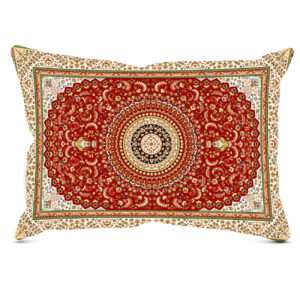 Taie d’oreiller élégante persane – Inspirée du tapis pour la décoration intérieure (paquet de 2)