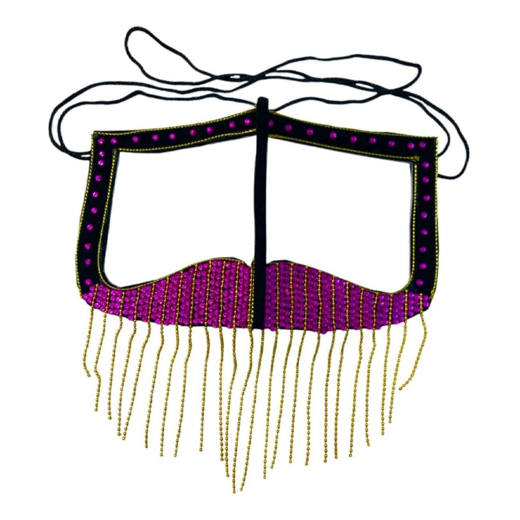 Burqa Omanienne Fait à la Main - Drapé de Glamour et de Splendeur