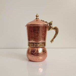 Cafetière Moka en Cuivre Artisanale pour Espresso Authentique