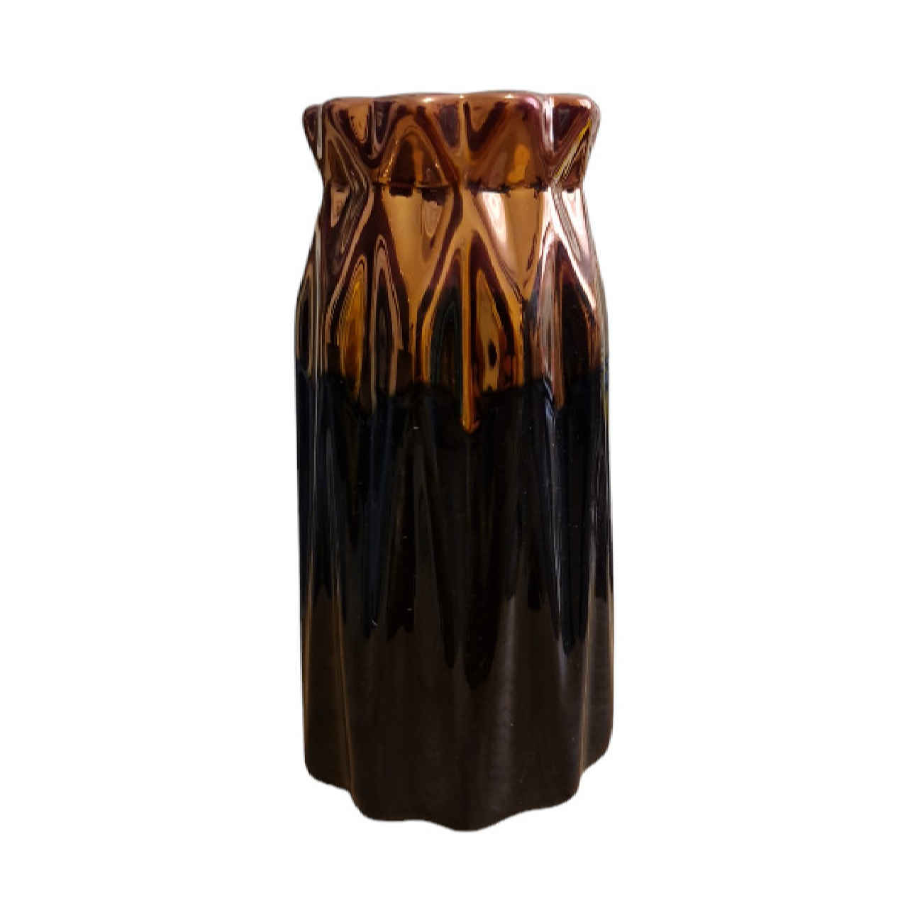 Vase en poterie décoratif persan fait main modèle cylindrique