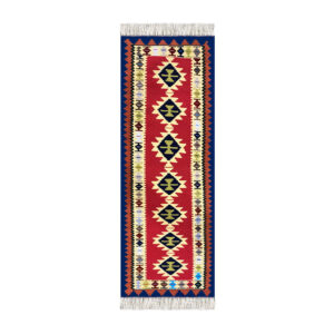 Chemin de table en tapis persan de style Qashqai fait main – Riche en héritage et artisanat