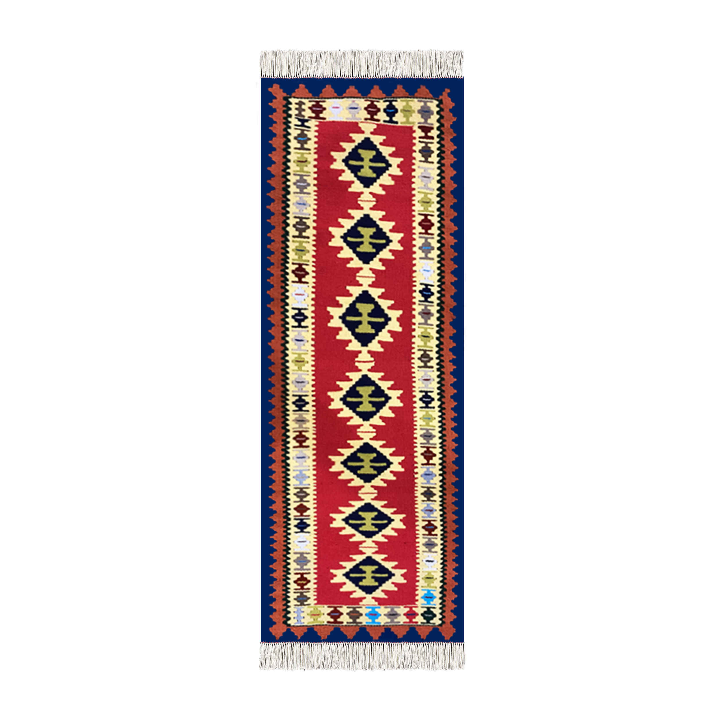 Chemin de table en tapis persan de style Qashqai fait main – Riche en héritage et artisanat