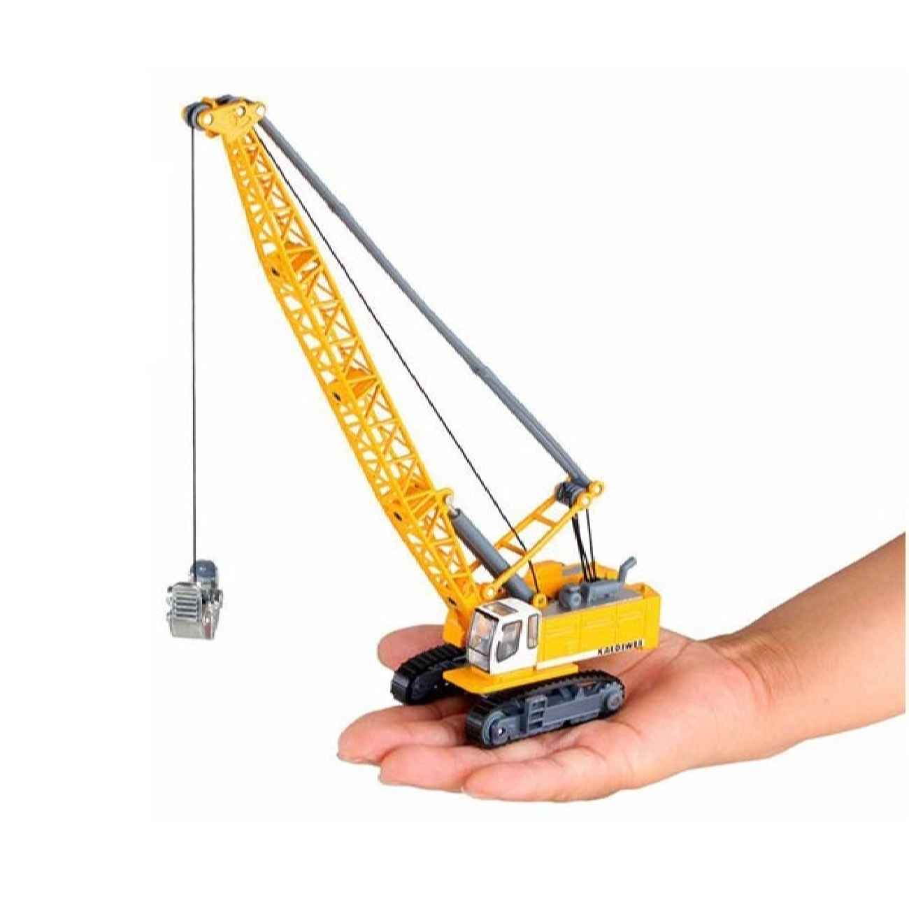 Modèle de véhicule de construction 1:50 – Grue jouet avec bras rotatif pour petits constructeurs