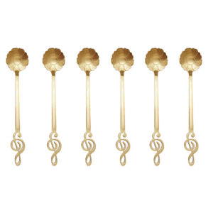 Set de Cuillères à Glace de 6 avec Motif Floral – Un Ajout Parfait à Votre Table de Desserts