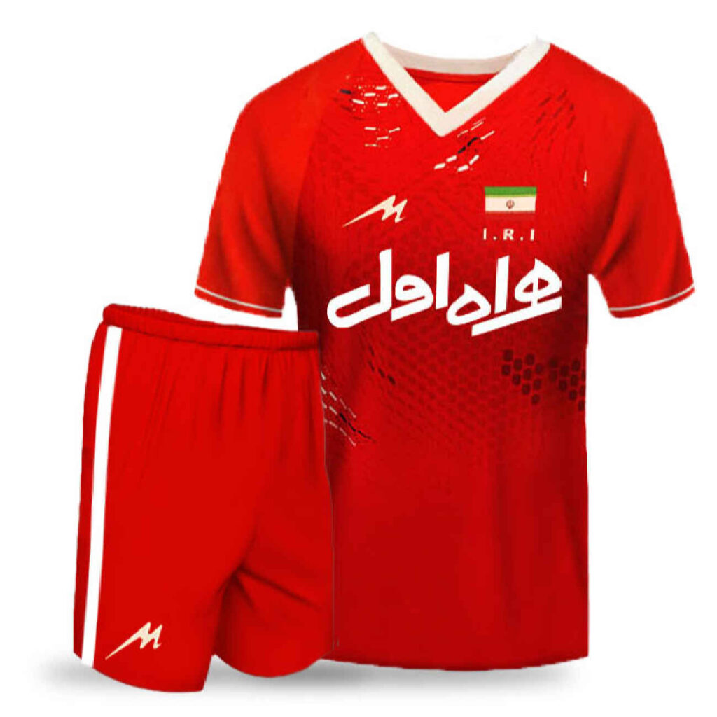 Maillot de l'Équipe Nationale de Volleyball d'Iran et Short 2023 (Kit Extérieur) Original – Parfait pour les Fans