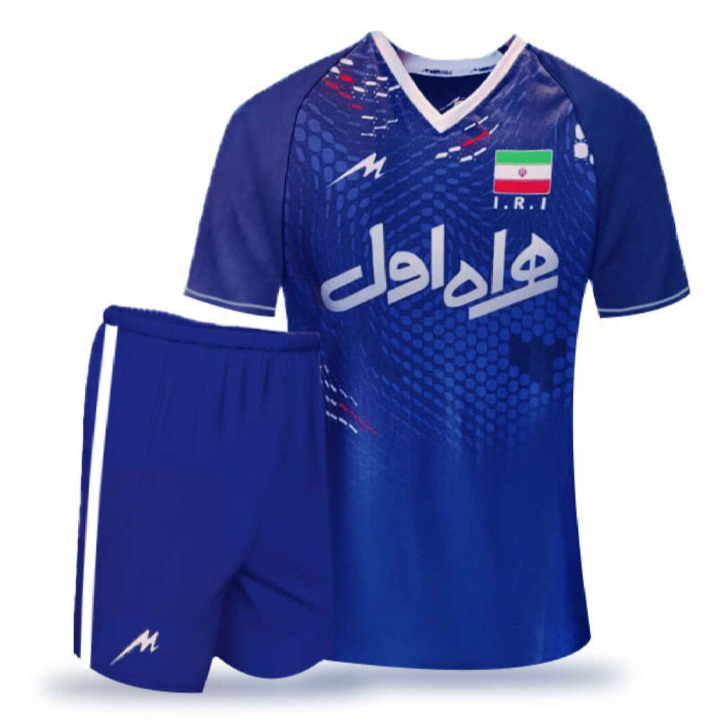 Maillot de l'Équipe Nationale de Volleyball d'Iran et Short 2023 (Troisième Kit - Original) – Parfait pour les Fans