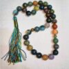 Chapelet islamique en agate verte avec 33 perles