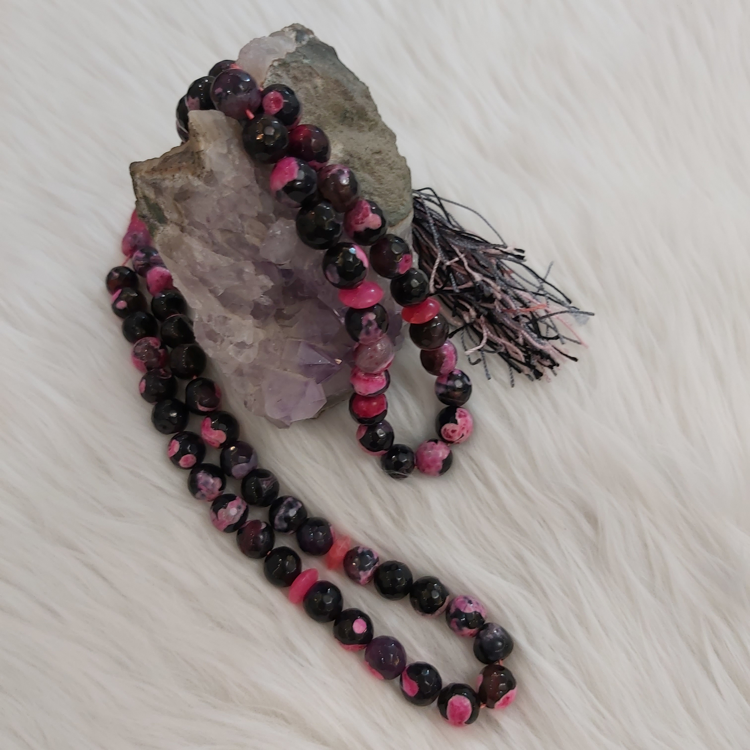 Chapelet islamique en agate de Madagascar avec 33 perles – Misbaha