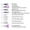 Ensemble de pinceaux de maquillage Magical Twist – Poils arc-en-ciel, 10 pièces