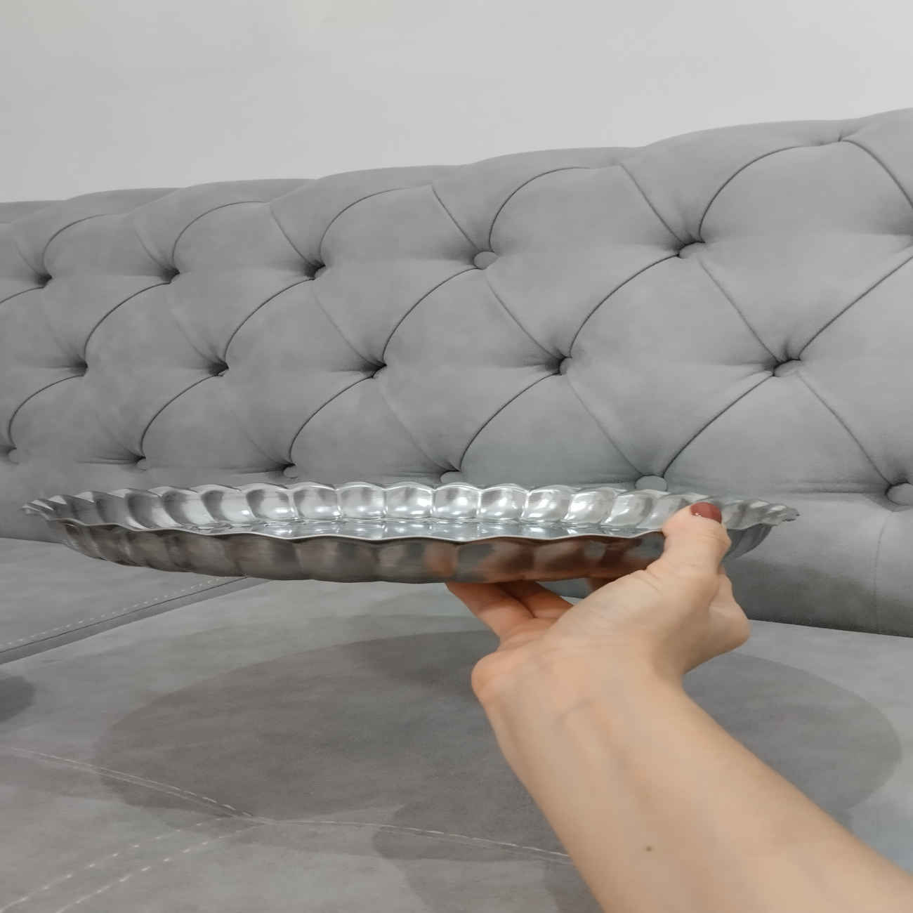 Plateaux de service en acier inoxydable – Élégance pratique pour votre maison (Lot de 2)