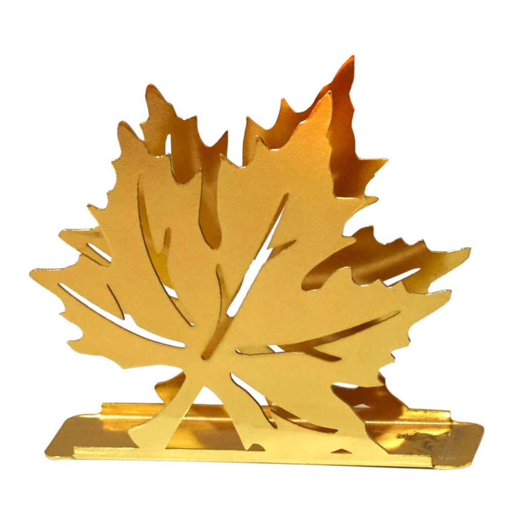 Porte-mouchoirs en métal – Idéal pour la maison et le bureau avec design de feuille