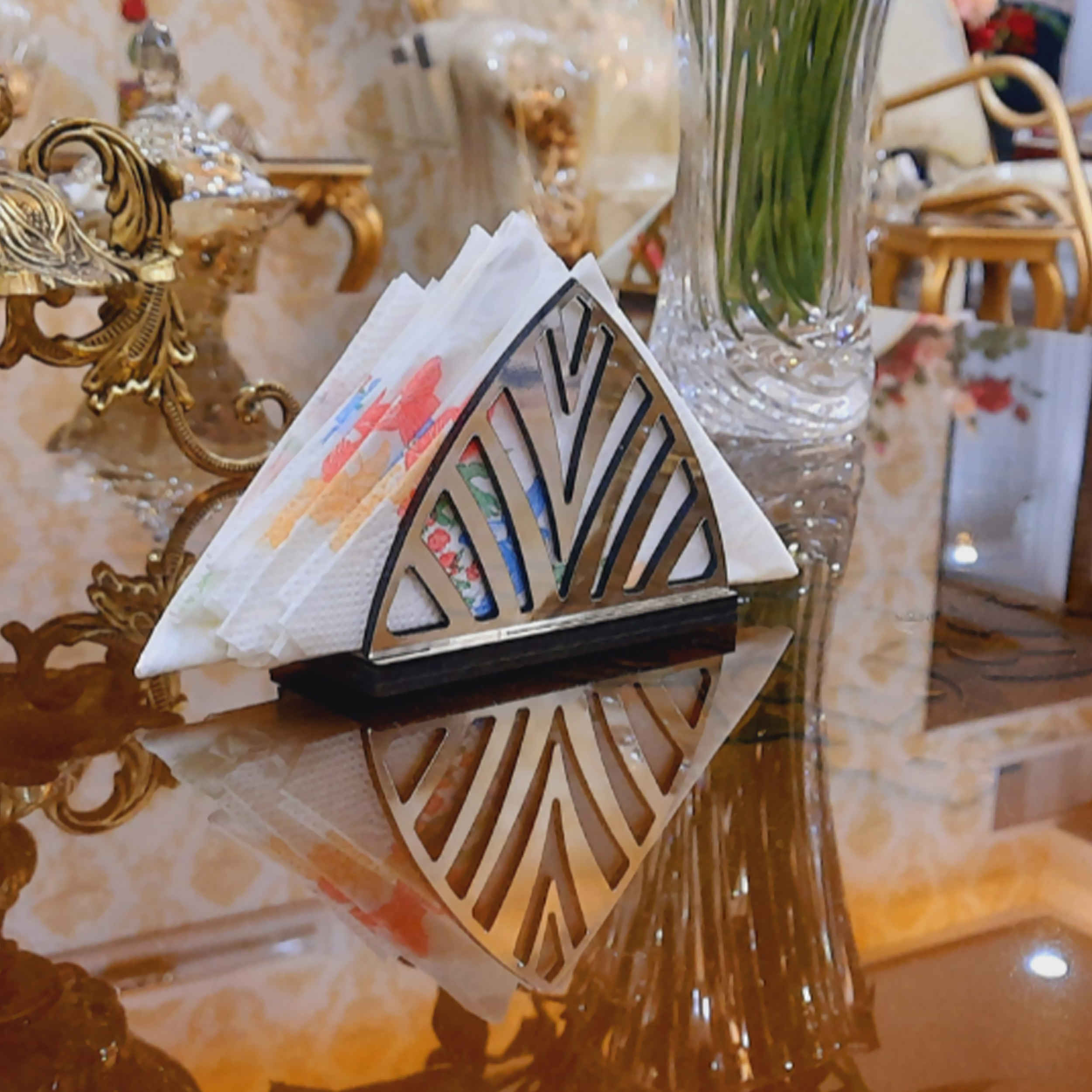 Porte-mouchoirs en métal – Élégant et idéal pour la maison et le bureau avec un design moderne