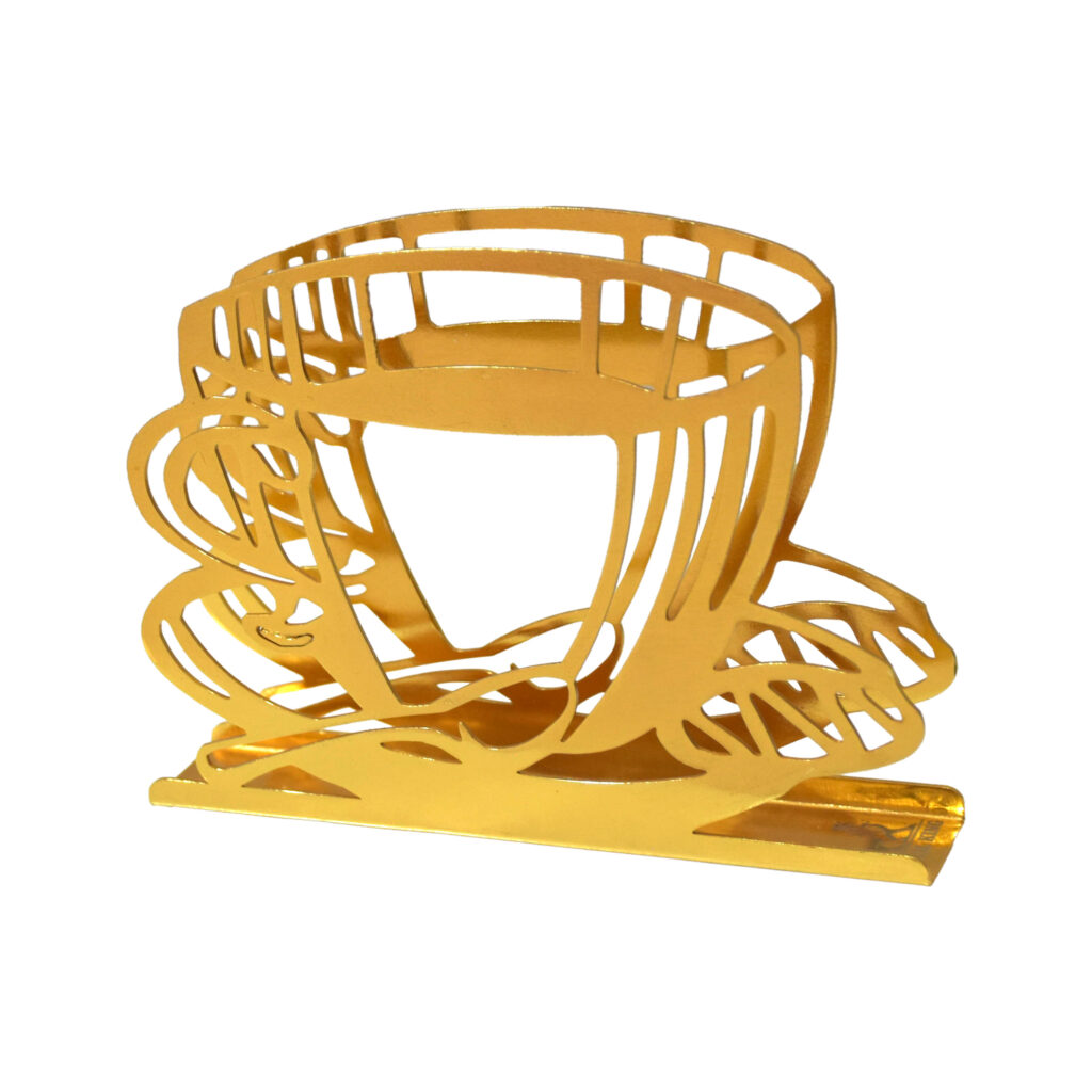 Porte-mouchoirs en métal – Élégant et idéal pour le salon avec design de tasse