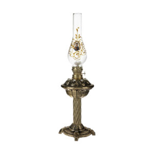 Lampe à pétrole en laiton persan avec motif Qajar – décoration antique