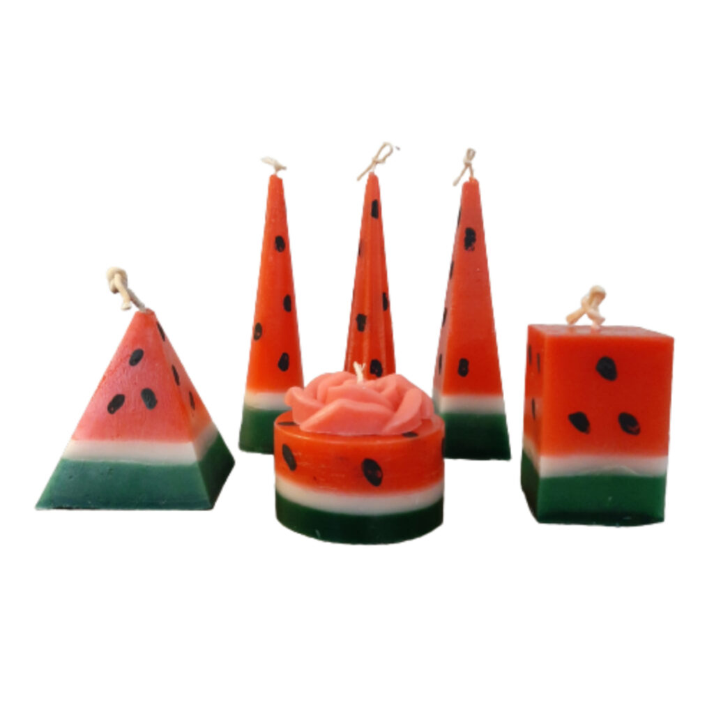 Set de Bougies Pastèque – Petit Modèle (Pack de 6), Idéal pour Shabe Yalda