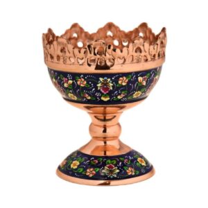 Bol décoratif en cuivre persan – Traditionnel et moderne avec motif floral