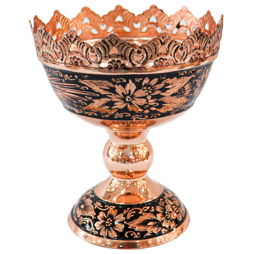 Bol décoratif en cuivre persan - Parfait pour les fêtes, le dîner et les cadeaux