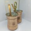 Porte-ustensiles de cuisine persan en cuivre – Accessoire de cuisine unique fait main