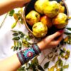 Bracelet brodé Persan - Artisanat Chic et Luxe avec Design Floral