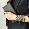 Bracelet brodé Persan - Artisanat Idéal pour Événements Formels avec Design Géométrique