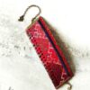 Bracelet brodé Persan - Artisanat en Rouge avec Design Géométrique