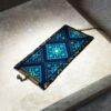 Bracelet brodé Persan - Artisanat en Turquoise avec Design Émeraude