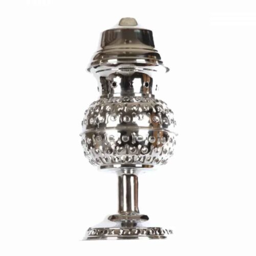 Brûleur de Bakhoor Électrique Portable & Chauffe-Encens en Métal Traditionnel pour Rituels Aromatiques