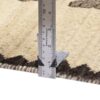 Tapis Gabbeh persan en laine tissé à la main authentique, lion crème