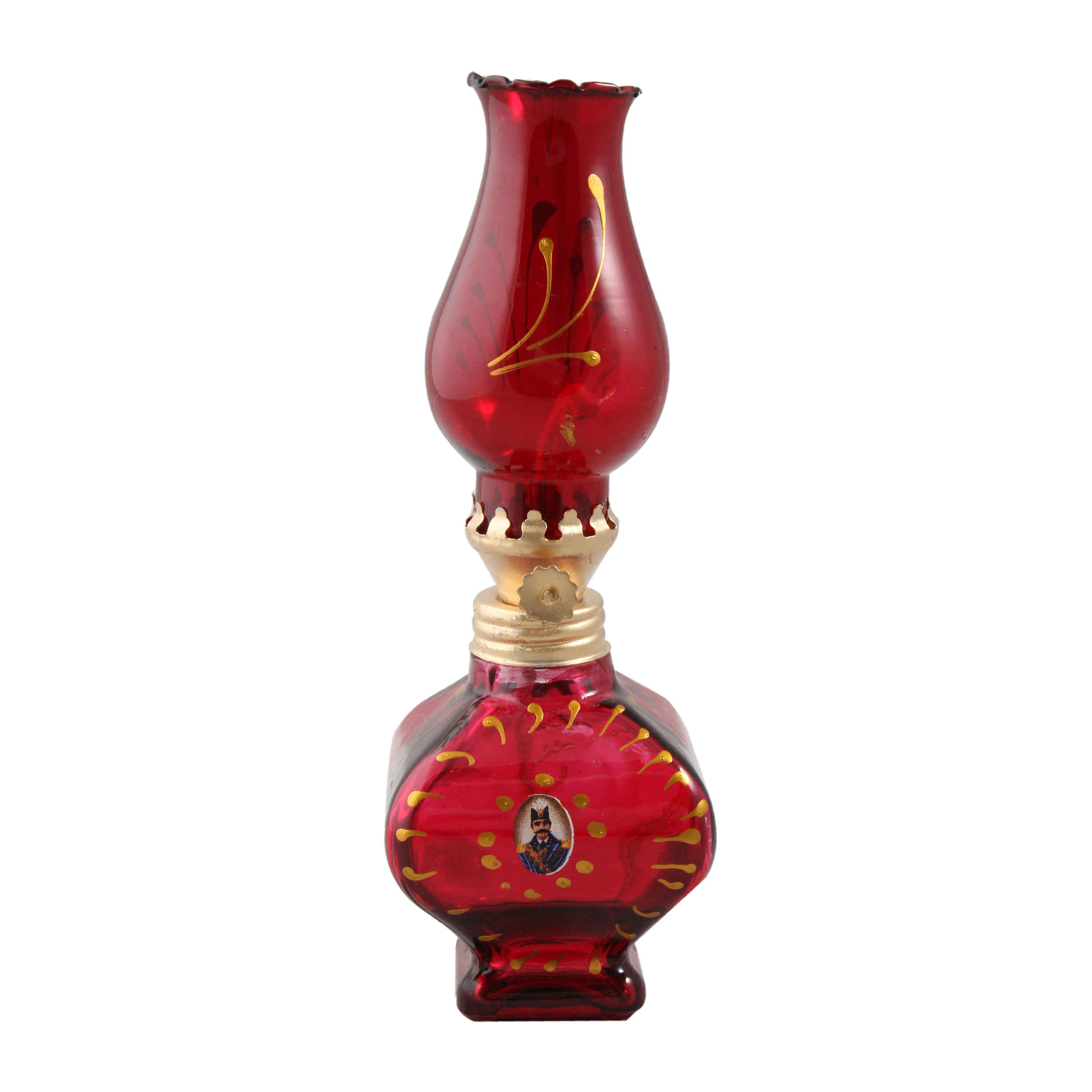 Lampe à pétrole en verre persan avec motif Shah Abbasi – décoration intérieure