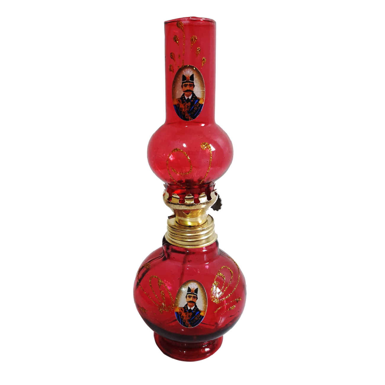 Lampe à pétrole en verre persan avec motif Shah Abbasi – pour décoration intérieure