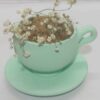 Tasse à Thé et Soucoupe en Poterie Artisanale Persane pour une Expérience de Dégustation de Thé Conviviale