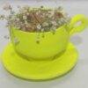 Tasse à Thé et Soucoupe en Poterie Artisanale Persane pour une Expérience de Dégustation de Thé Conviviale